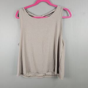 Beyond Yoga Womens Featherweight Aquarius Tank Birch Heather Size XL Activewear